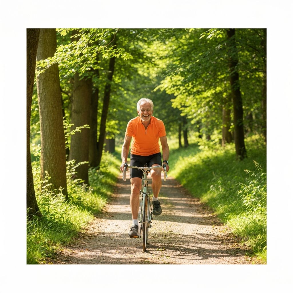 Adult cycling in nature